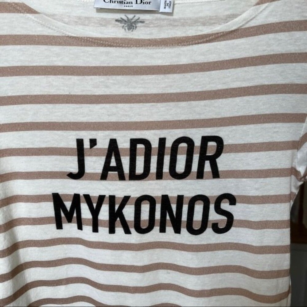 Christian Dior I love Mykonos Striped Long Sleeve Tee XS - Picture 7 of 12